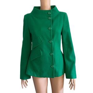 Andre Badi Verde Pacifico Womens Green Wool Blend Jacket Size XS